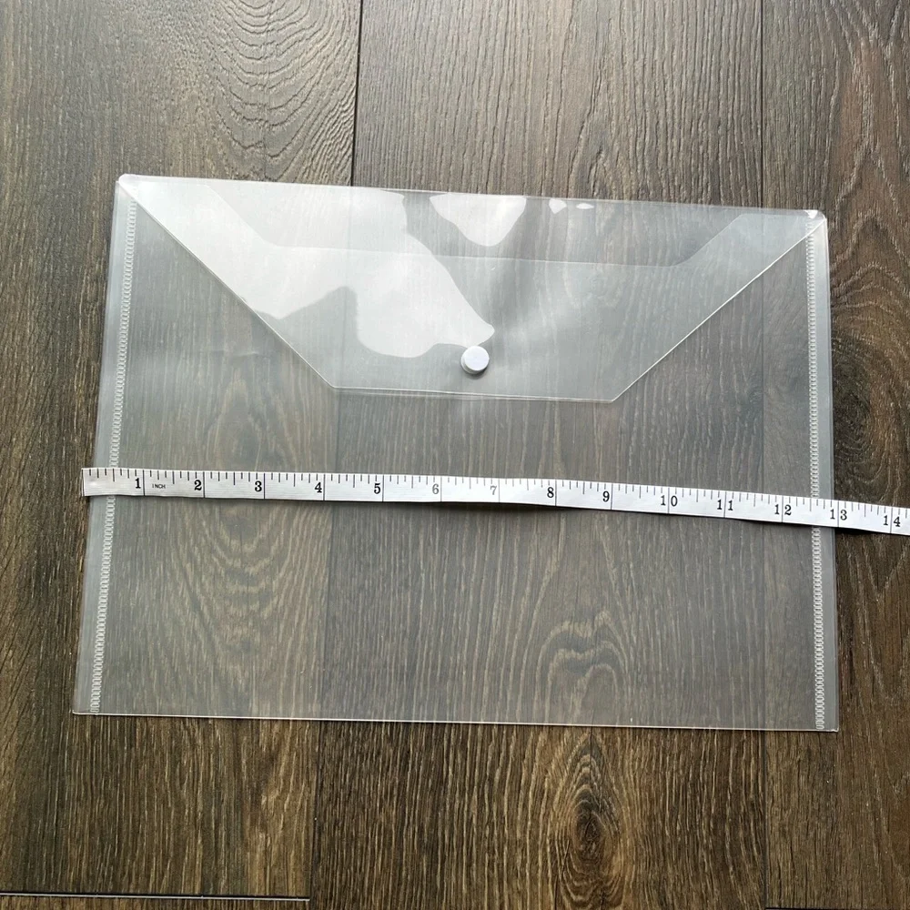 Clear Plastic Document Folders Set